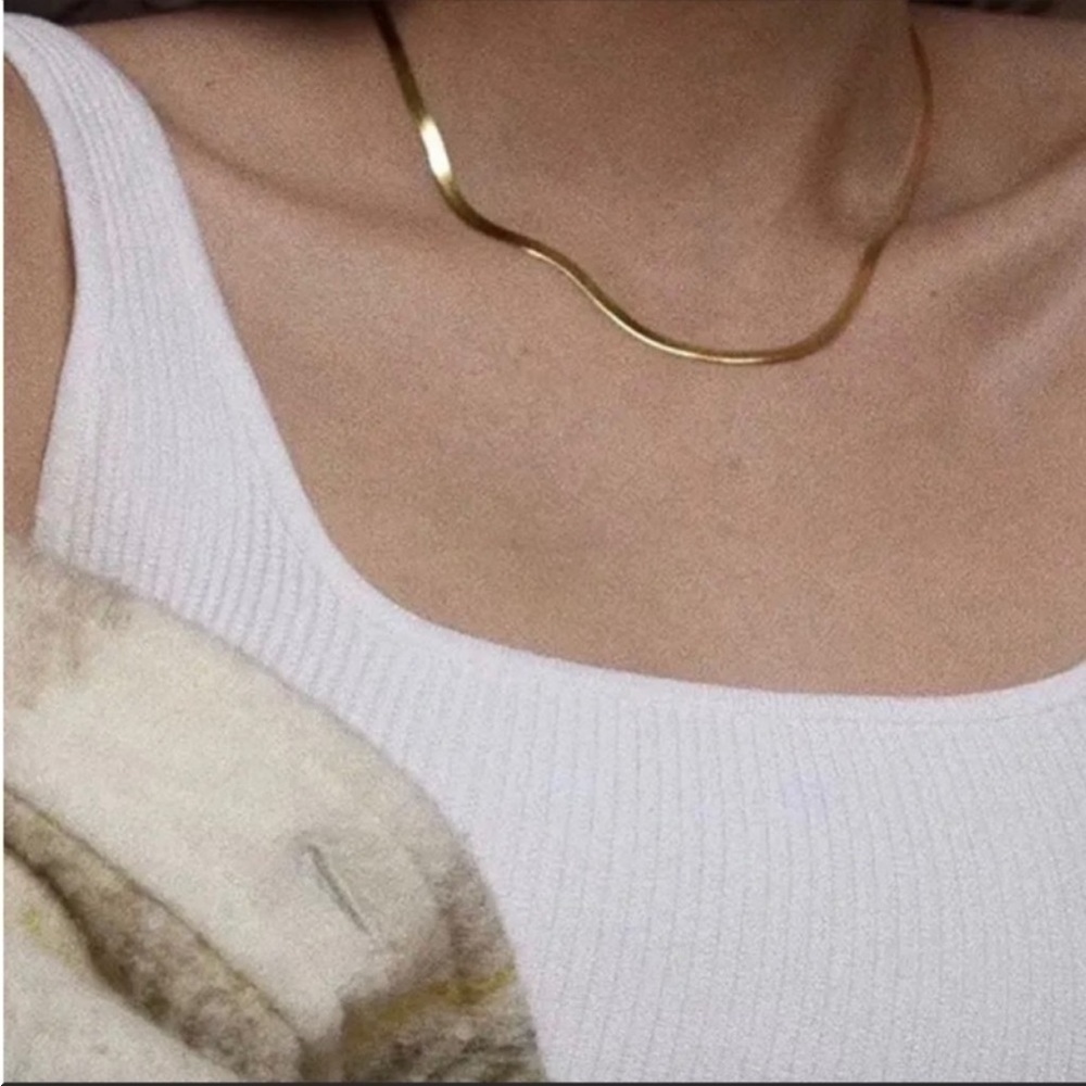 Gold Retro Rope Snake Choker Necklace NEW - Picture 5 of 5
